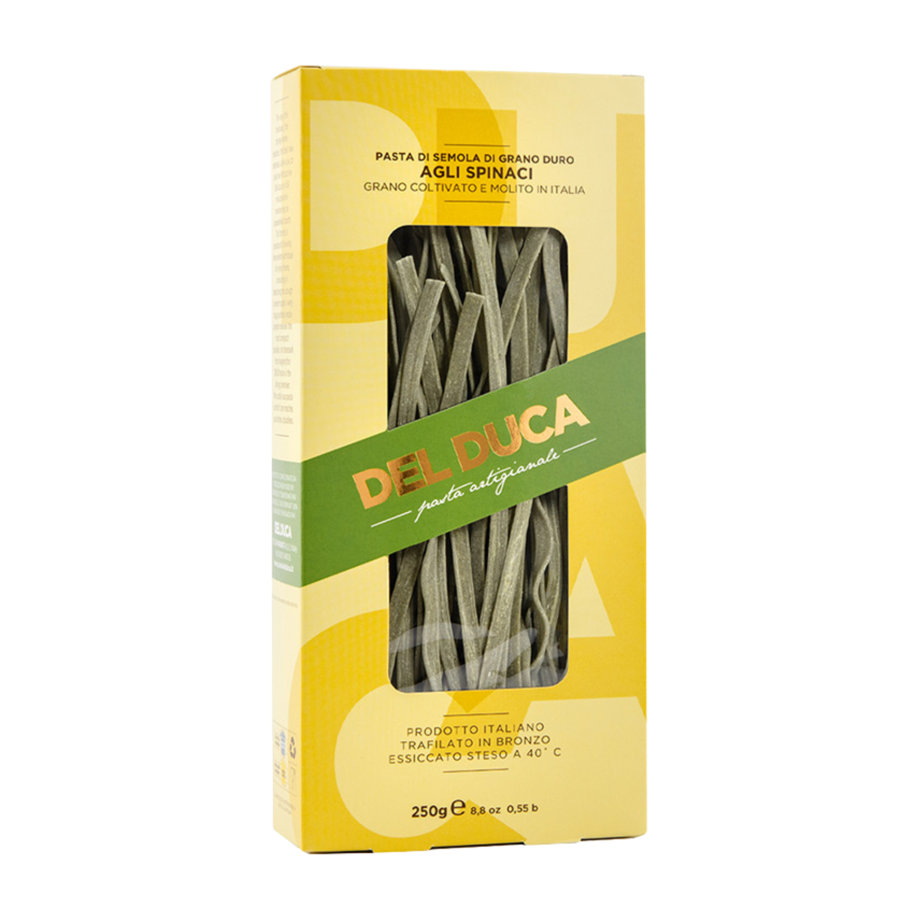 Pasta Fettuccine Spinatiga, Del Duca, 250 g